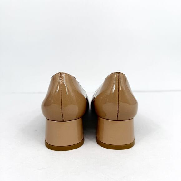 Stuart Weitzman Womens Vivienne 35 Pumps Size 7.5 Nude Patent Leather Heels EUC - Picture 11 of 15